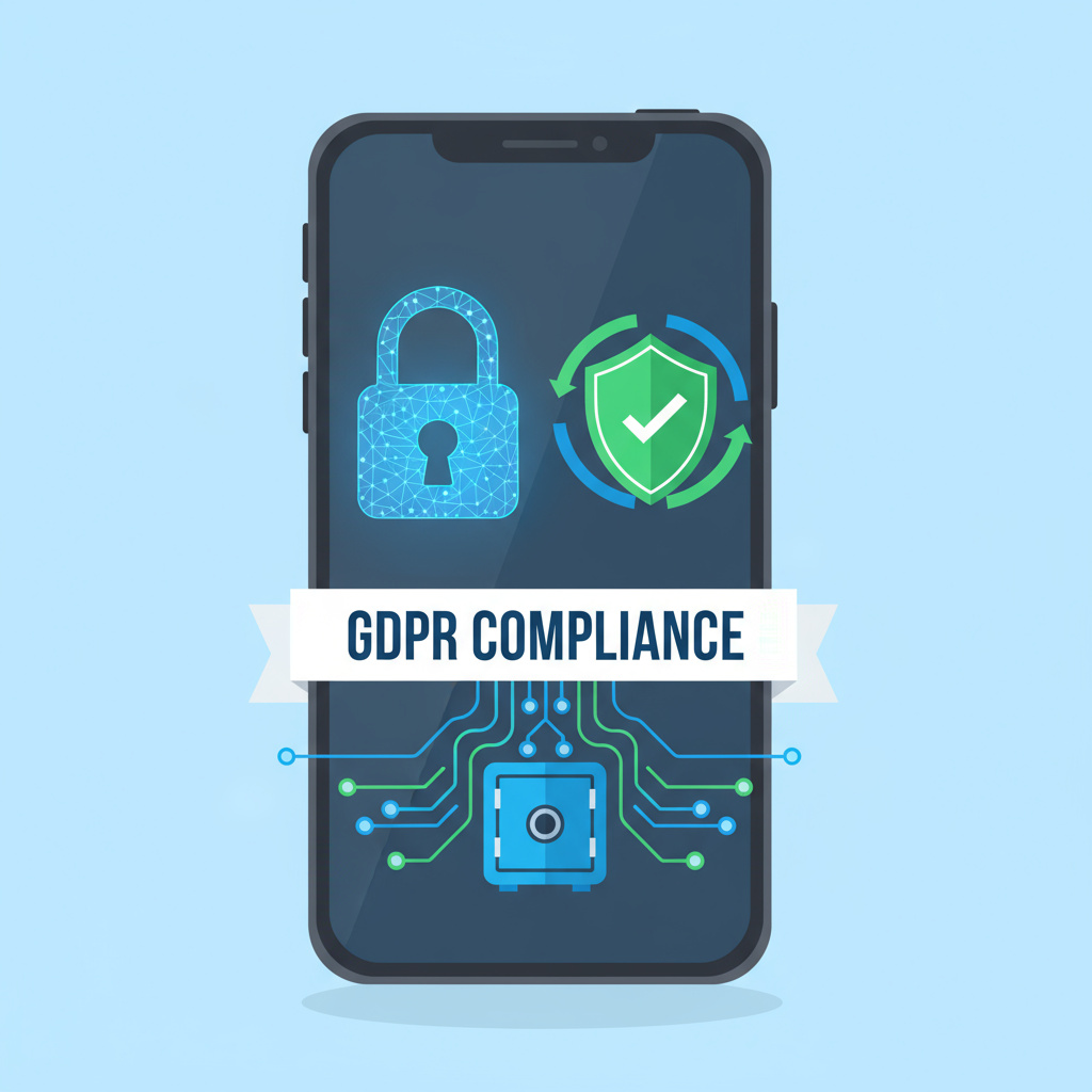 Ilustración de seguridad y cumplimiento GDPR